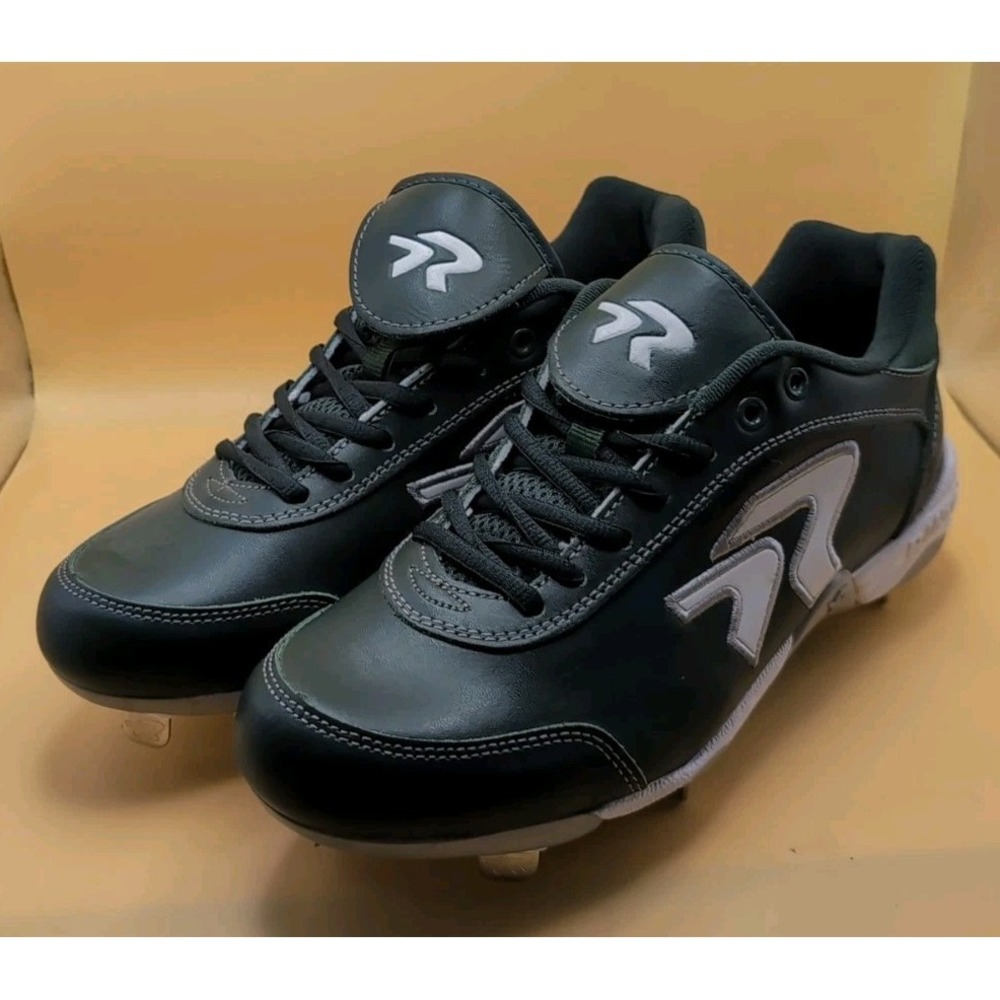 Dark Green Ringor Dynasty II Spike Women's Softball Cleats‎ All-Leather. 8.5